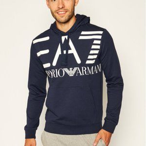 Armani EA7 100% Cotton Navy Hoodie